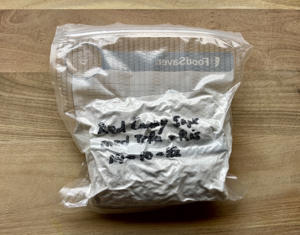 Vacuum-sealing of backpacking meals
