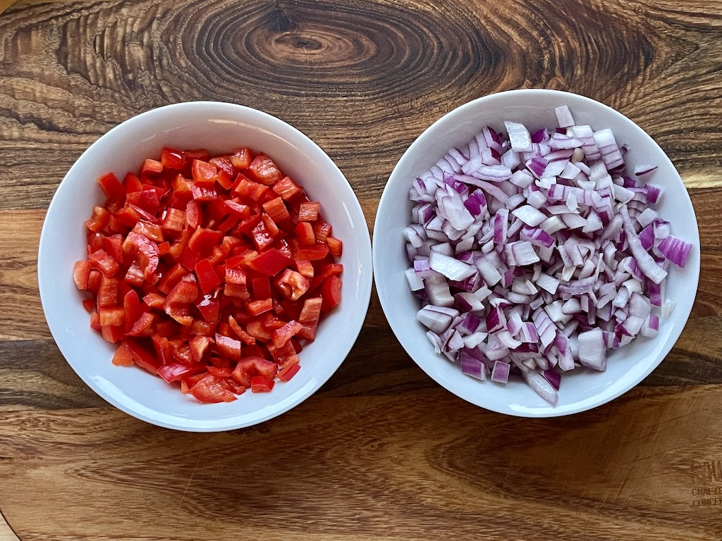 Pad thai ingredienser paprika og løk